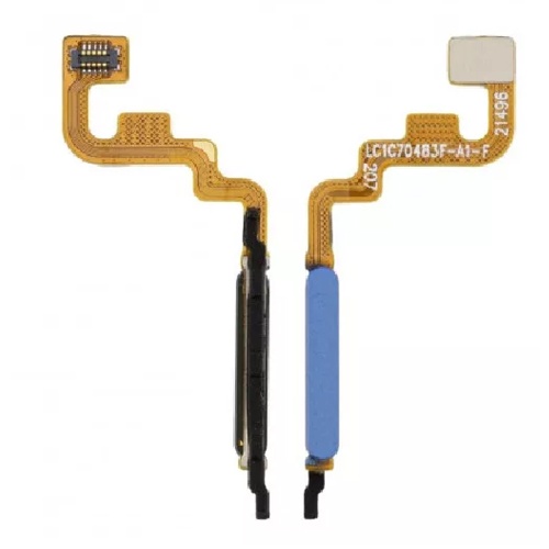 Шлейф Xiaomi Poco M4 Pro, Redmi Note 11, Note 11S Note 12S с кнопкой включения и сканером отпечатка пальца (AAA синий)