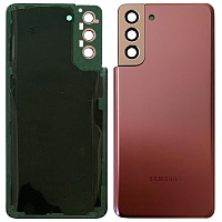 Задня кришка Samsung Galaxy S21 Plus 5G G996B (золотиста оригінал Китай зі склом камери)