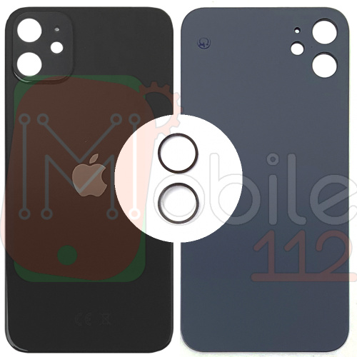 Задня кришка Apple iPhone 11 (чорна оригінал Китай з кільцями)