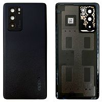 Задня кришка Oppo Reno 6 Pro 5G MediaTek (чорна Original New зі склом камери)
