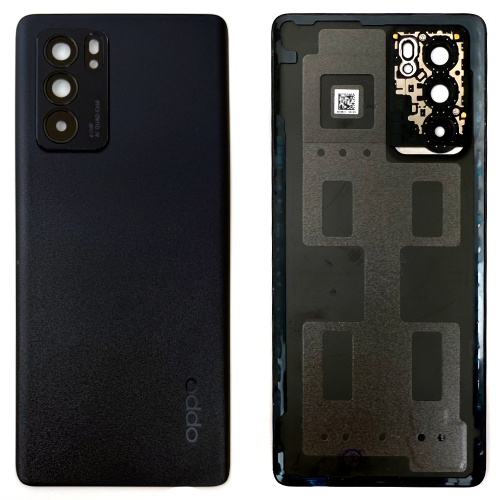 Задняя крышка Oppo Reno 6 Pro 5G MediaTek (черная Original New со стеклом камеры)