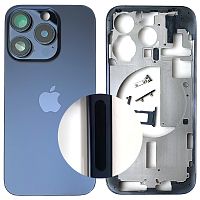 Корпус Apple iPhone 15 Pro у зборі (синій, Blue Titanium з SIM карткою US)