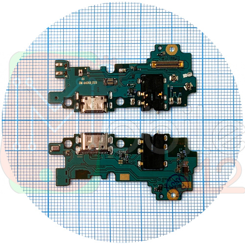 Шлейф Samsung Galaxy A42 5G A426B з роз'ємом зарядки, навушників та мікрофоном оригінал Китай - нижня плата