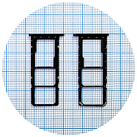 Тримач SIM карти Samsung Galaxy A01 A015F (чорний на 2 SIM + MicroSD)