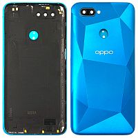 Задняя крышка Oppo A12 CPH2083, CPH2077 совм. Oppo A12s (синяя)