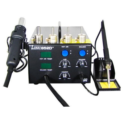 Паяльна станція LUKEY 852D+ компресорна, фен, паяльник