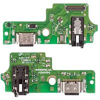 Шлейф ZTE Blade V60 з роз'ємами зарядки, навушників та мікрофоном - нижня плата (AAA)