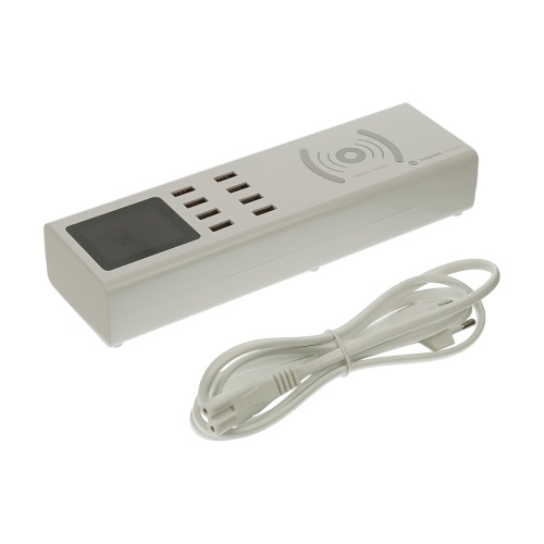 Зарядная станция с индикацией параметров зарядки Sunshine SS-309WD 40W (8 USB 5V/ 1A/ Wireless charging 10W) фото 3