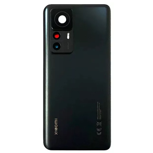 Задня кришка Xiaomi 12T зі склом камери (чорна)