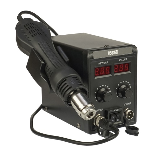 Паяльная станция Aida 8586D, фен с датчиком наклона (700W), паяльник с термоэлементом Hakko (60W), цифровая индикация фото 3 Паяльная станция Aida 8586D, фен с датчиком наклона (700W), паяльник с термоэлементом Hakko (60W), цифровая индикация фото 3