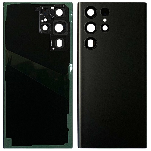 Задня кришка Samsung Galaxy S22 Ultra 5G S908 (чорна оригінал Китай зі склом камери) фото 2
