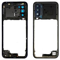 Рамка корпуса Motorola Moto G41 XT2167-2 (синяя со стеклом камеры)