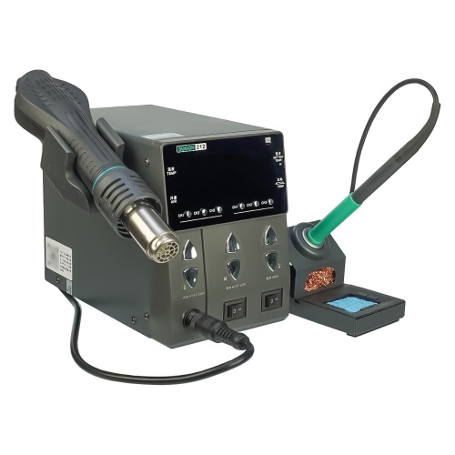 Паяльна станція прецизійна Sugon 212 (паяльник T12, 3 канали пам'яті, 200C - 450C, фен, 3 канали пам'яті, 100C - 500C, 760W) фото 3