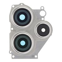 Стекло камеры Xiaomi Redmi 12 (с серебристой рамкой)