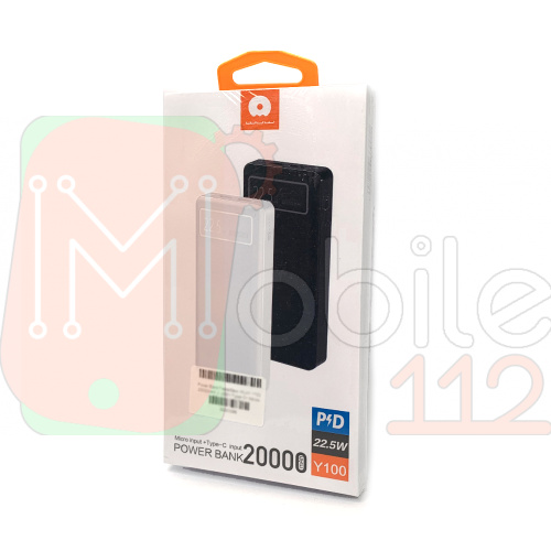 Power Bank Павербанк WUW Y100 20000mAh 2 USB+1Type-C+1Micro PD+QC3.0 22.5W