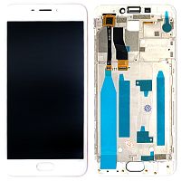 Дисплей Meizu M5 Note M621H + тачскрин Распродажа (белый с рамкой)