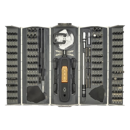 Набір інструментів Jakemy JM-8192 (ручка, 160 біт, подовжувач, 2 пінцети, 2 лопатки, 2 перехідники, присоска, 10 медіаторів) фото 2 Набір інструментів Jakemy JM-8192 (ручка, 160 біт, подовжувач, 2 пінцети, 2 лопатки, 2 перехідники, присоска, 10 медіаторів) фото 2