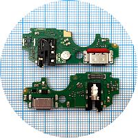 Шлейф ZTE Blade A34 A54 з роз'ємами зарядки, навушників та мікрофоном - нижня плата (AAA)