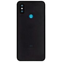 Задняя крышка Xiaomi Mi A2 (черная оригинал Китай со стеклом камеры)