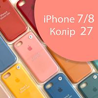 Чехол Silicone case для iPhone 7/8 (розовый №27)