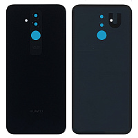 Задня кришка Huawei Mate 20 lite SNE-LX1 (чорна оригінал Китай зі склом камери)