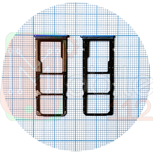 Тримач SIM карти Xiaomi Redmi 10C (синій на 2 SIM + MicroSD)