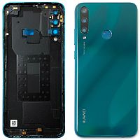 Задняя крышка Huawei Y6P MED-LX9, MED-LX9N (зеленая оригинал Китай со стеклом камеры)