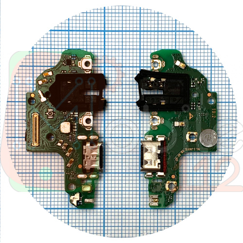Шлейф Huawei P40 Lite JNY-LX1 з роз'ємами зарядки та навушників - нижня плата (оригінал 100%)