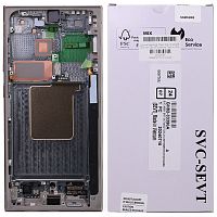 Дисплей Samsung Galaxy S24 Ultra S928 з тачскріном (оригінал OEM SP з рамкою Titanium Gray Violet Orange)