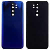 Задня кришка Xiaomi Redmi Note 8 Pro M1906G7I (синя зі склом камери)