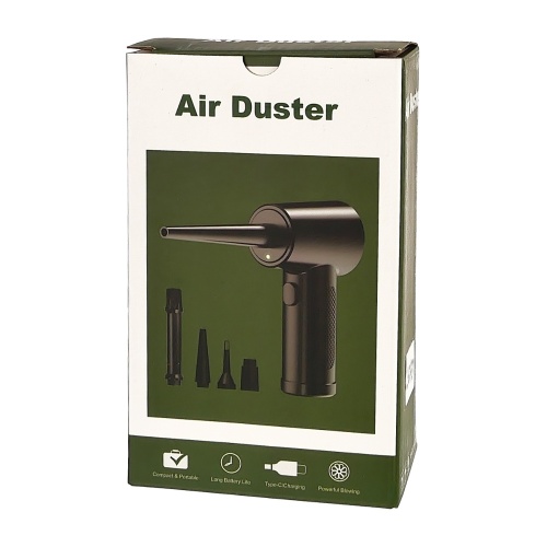 Акумуляторна повітродувка Air Duster для продування та видалення пилу з підсвічуванням, Type-C, 68W фото 4