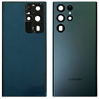 Задня кришка Samsung Galaxy S22 Ultra 5G S908 (зелений оригінал Китай зі склом камери - уцінка)