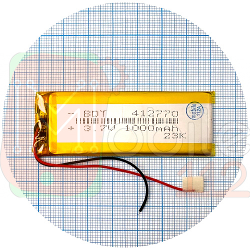 Акумулятор універсальний 412770 72 х 27 х 4 мм 1000 mAh 3.7V