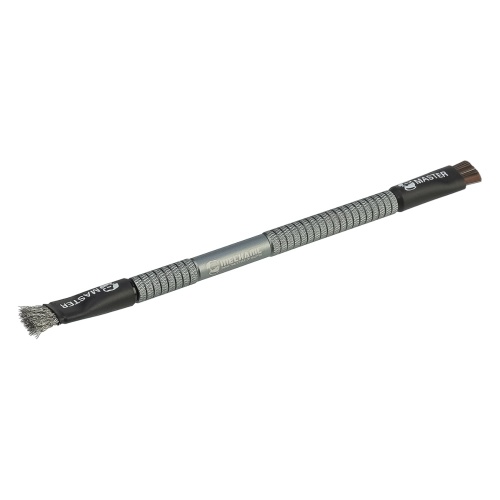 Щітка Mechanic Glue removal brush, двостороння з нейлоновим і сталевим ворсом
