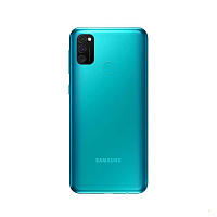 Задня кришка Samsung Galaxy M21 M215F (зелена оригінал Китай зі склом камери)