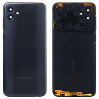 Задня кришка Samsung Galaxy A04 A045F (чорна оригінал Китай зі склом камери)