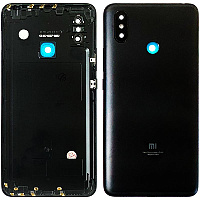 Задня кришка Xiaomi Mi Max 3 (чорна оригінал Китай зі склом камери)
