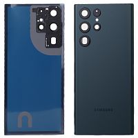 Задня кришка Samsung Galaxy S22 Ultra 5G S908 (зелена оригінал Китай зі склом камери)