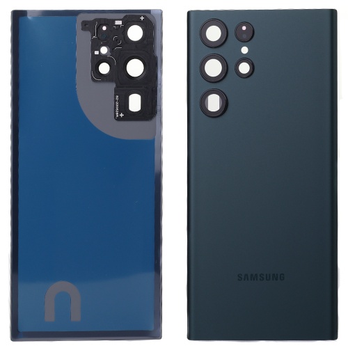 Задня кришка Samsung Galaxy S22 Ultra 5G S908 (зелена оригінал Китай зі склом камери)