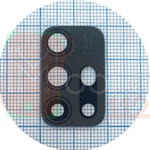 Стекло камеры Motorola Moto G30  (черное)