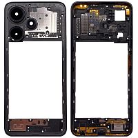 Рамка корпусу Infinix Hot 30i X669 (чорна зі склом камери)