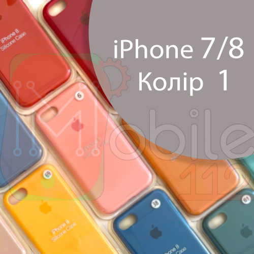 Чохол Silicone case для iPhone 7/8 оригінал (сірий pebble №1)
