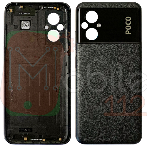 Задняя крышка Xiaomi Poco M5 22071219CG (черная оригинал Китай)