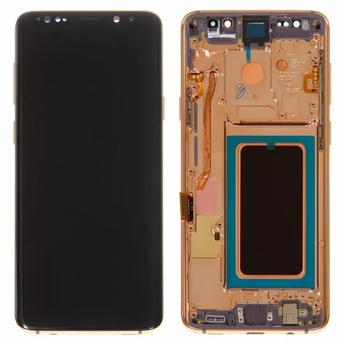Дисплей Samsung Galaxy S9 Plus G965F з тачскріном (IN-CELL із золотистою рамкою)