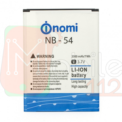 Акумулятор Nomi NB-54, i504 оригінал Китай 2000 mAh