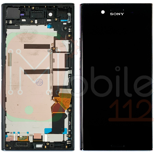 Дисплей Sony Xperia XZ Premium G8142 G8141 SO-04J + тачскрин (черный (темно синий) оригинал Китай с рамкой)