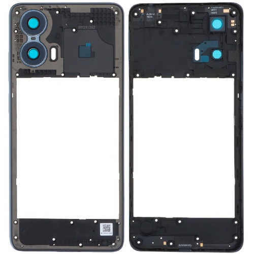 Рамка корпусу Motorola Moto G24 Power (синя зі склом камери)