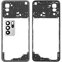 Рамка корпуса Oppo Reno 6Z (серая со стеклом камеры)