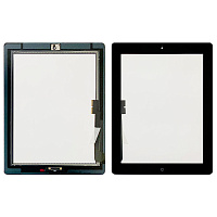 Тачскрін Apple iPad 3, iPad 4 (для iPad 3 чорний OCA Pro з кнопкою Home)