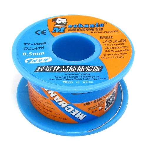 Припій Mechanic TY-V866 0,5 мм, 40 г, Sn 63%, Pb 37%